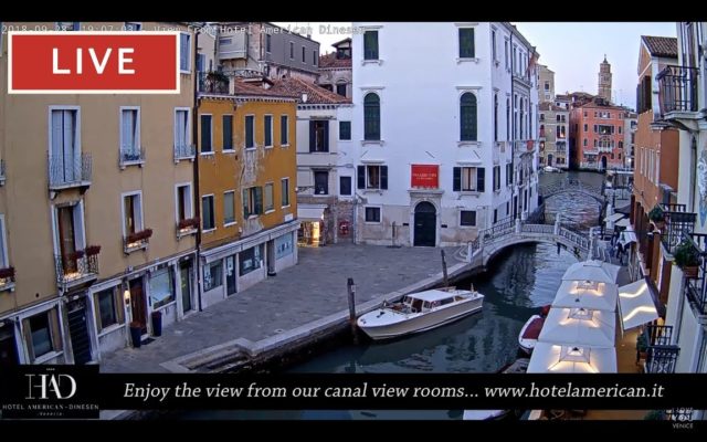 LIVE CAM: Venice Italy Live Webcam – Dorsoduro in Live Streaming from Hotel American Dinesen